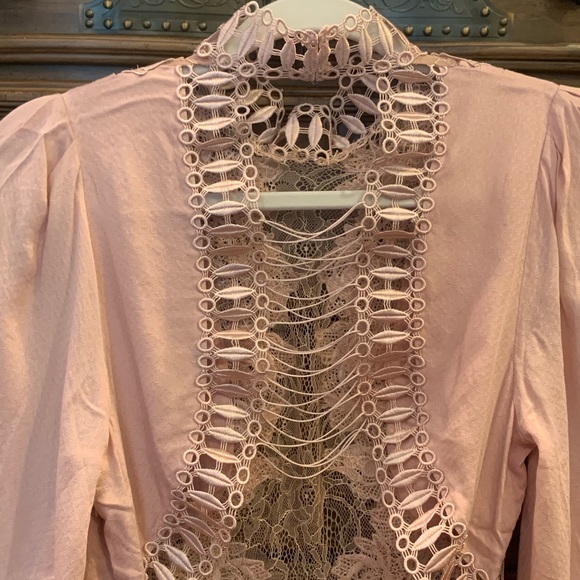 NWT $300 Free People Divine Mini Dress Rose Lace 4 - Picture 13 of 16